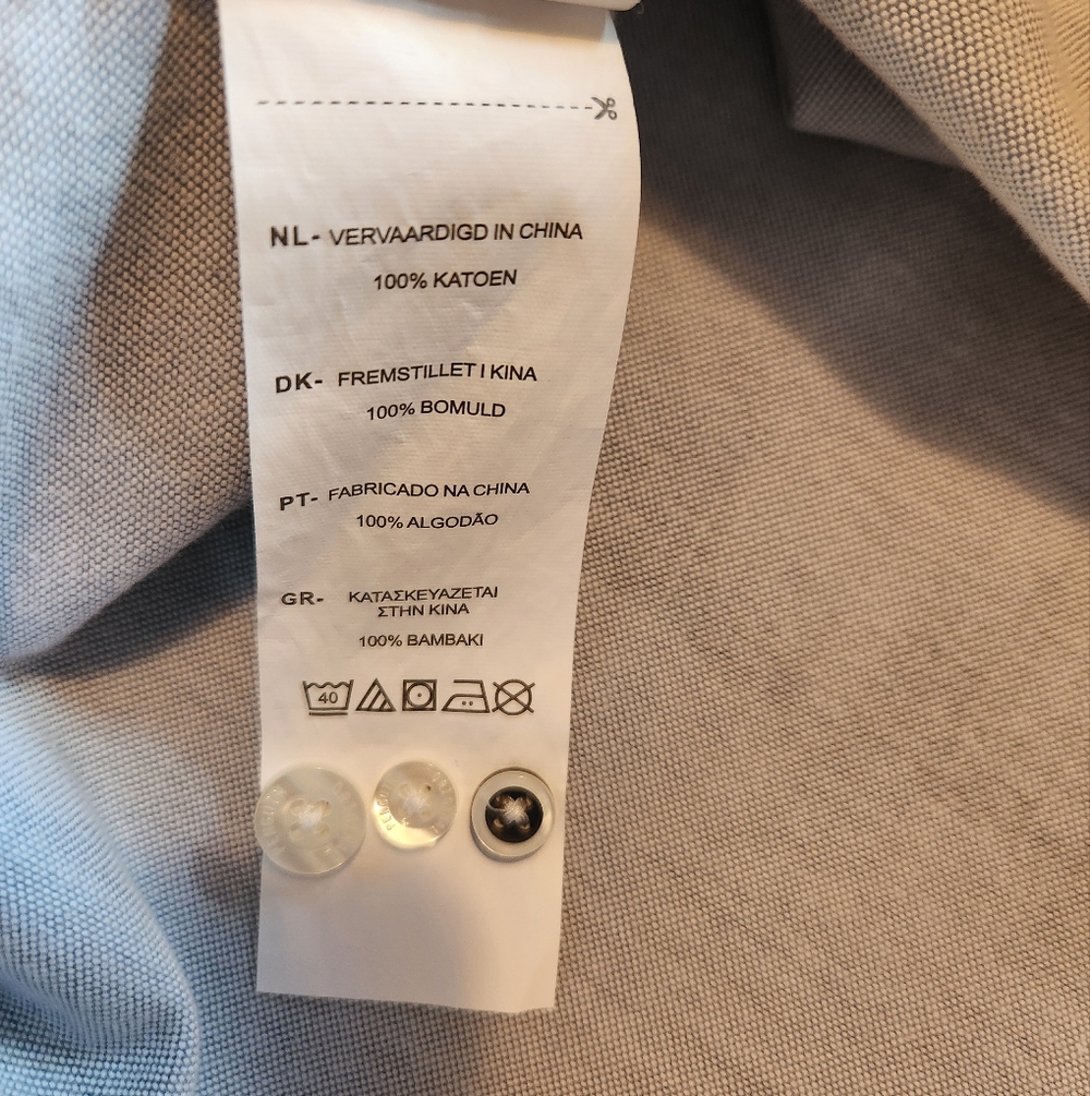 Original Penguin Heritage Slim Fit Stretch NYC Skyline Shirt M - Picture 8 of 11